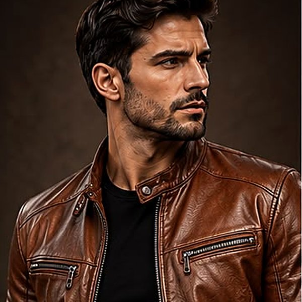 Café Racer Leather Jacket (illustrative image)